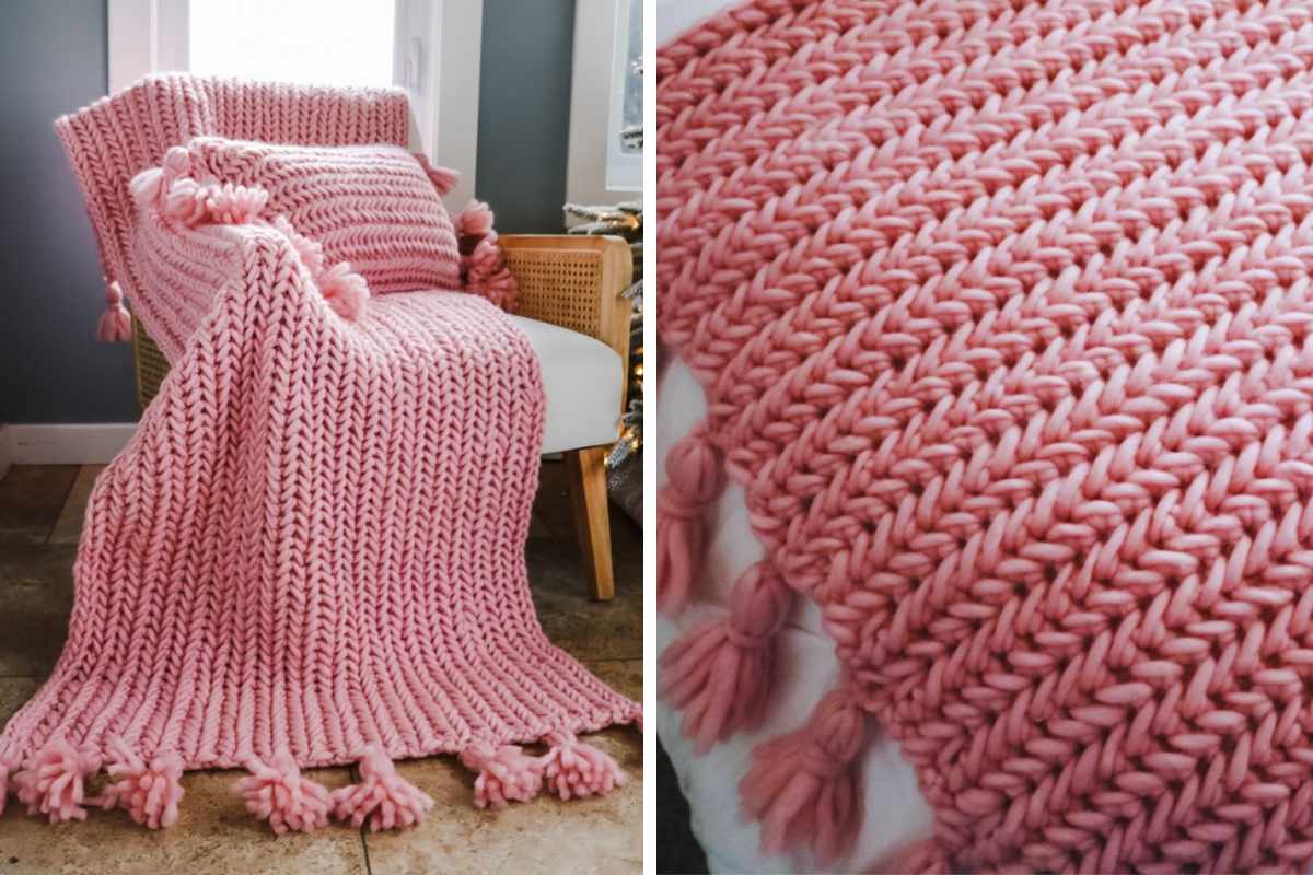 Herringbone Single Crochet Blanket StepbyStep Tutorial